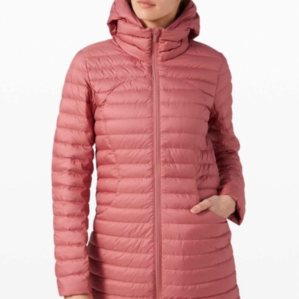 Lululemon Pack it Down Long Jacket - rose pink
